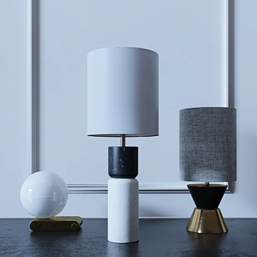 Three table lamps CB2