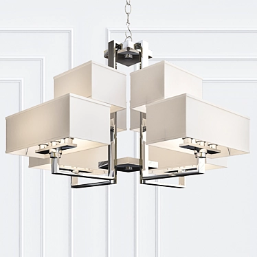 Luxurious Furstenberg Stainless Steel Chandelier 3D model image 1 