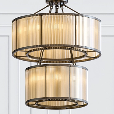 Glimmering Art Deco Elegance: Eichholtz Bernardi Chandelier 3D model image 1 