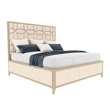 Trellis Charm Upholstered Bed 3D model image 1 