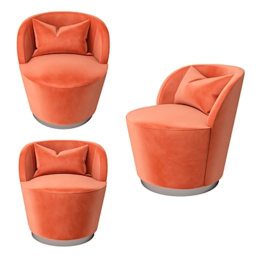 Monk Armchair: Comfort in Style 3D model image 1 