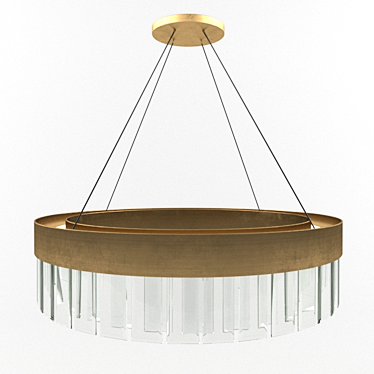 Gramercy Jina CH207-8-BRS: Elegant Brass Metal Coffee Table 3D model image 1 