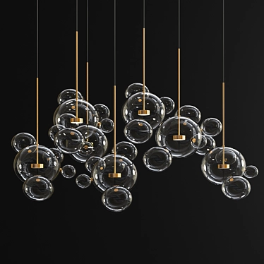 Ethereal 34-Bubble Chandelier 3D model image 1 