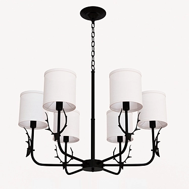 BOTIMI Chandelier - Elegant Lighting Solution 3D model image 1 