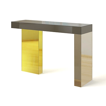 Elegant Mirror Console Table 3D model image 1 
