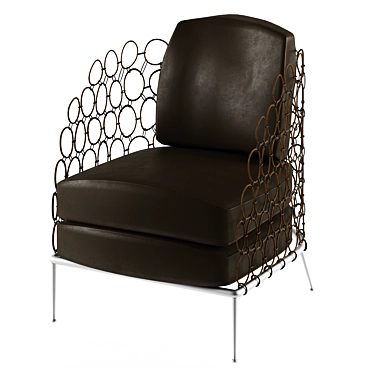 Modern Leather Armchair 3D model image 1 