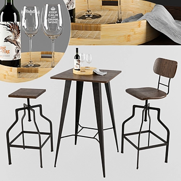 Bar table Signal Retto + chairs