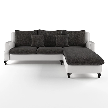 Elegant Contemporary Sofa 3D model image 1 