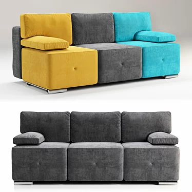 Funky Luna Sofa: The Perfect Blend of Comfort and Style 3D model image 1 