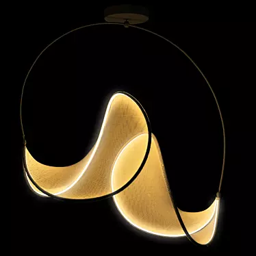 Modern Suspension Pendant: llll.02 1500x1500mm 3D model image 1 