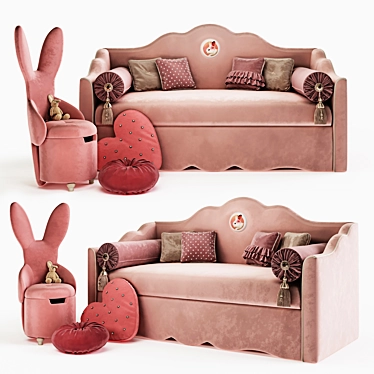 Elegant Design Set: Galla & Bunny 3D model image 1 