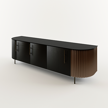 Sleek PLISSÉ Sideboard 3D model image 1 