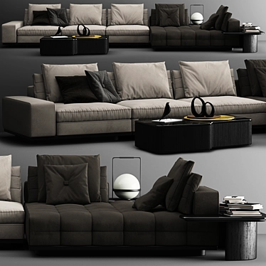 Minotti Lawrence C Modern Sofa 3D model image 1 
