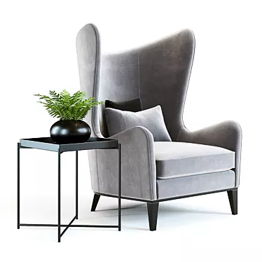 Monroe Armchair: Exquisite 3D Model 3D model image 1 