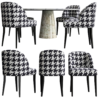 Modern Italian Dining Set: Meridiani 17 3D model image 1 