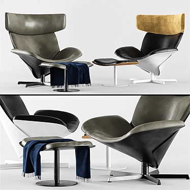 Modern Marvel: Almora Armchair 3D model image 1 