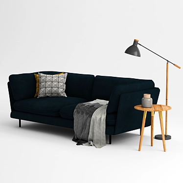 Modern Wes 3 Seater Sofa Set 3D model image 1 