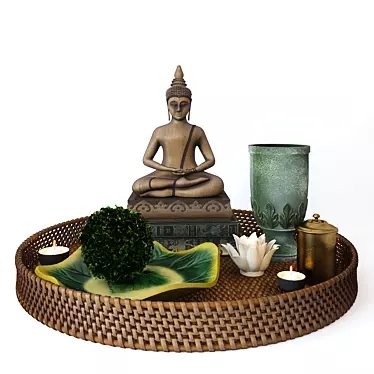 Exotic Asian Interior Set 3D model image 1 