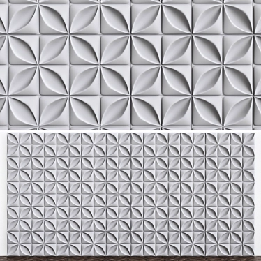 Elevate Your Space: Alivio 3D Flower Panels 3D model image 1 