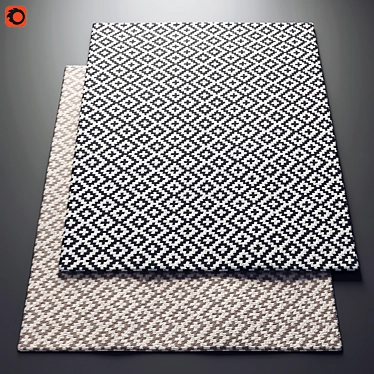 Nevio Wool Carpets - Graphic Cross Design 3D model image 1 