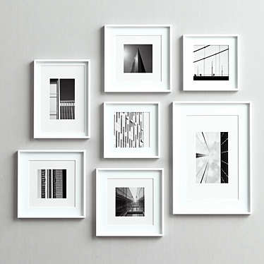 Elegant Frames Set-51: Collection of 7 with 4 Colors 3D model image 1 