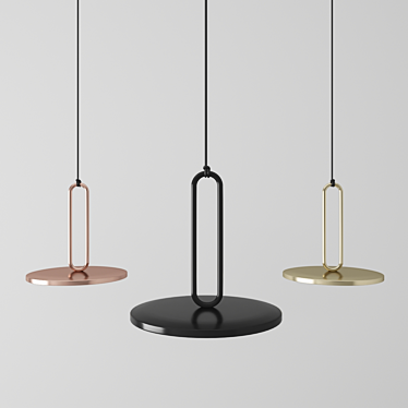 Minimalist Clip Pendant Light 3D model image 1 