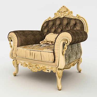 Elegant Opera Armchair by Mobil Piu 3D model image 1 