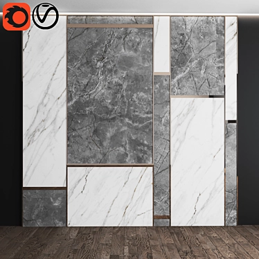 Marble Wall Panel Set 3D model image 1 