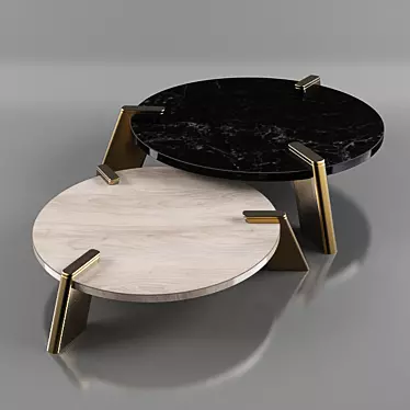 Elegant Round Imported Center Table 3D model image 1 