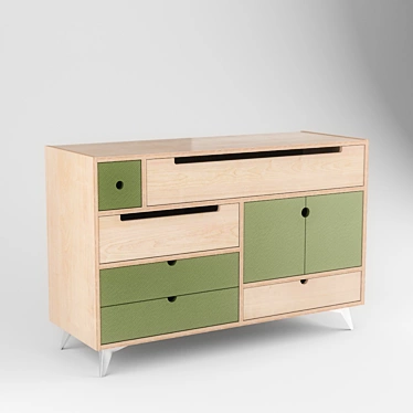 Eco 8-Door Dresser 3D model image 1 