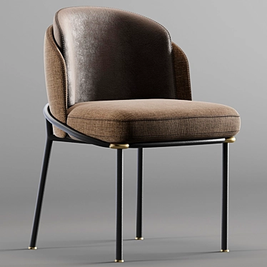 Elegant Minotti FIL NOIR Chair 3D model image 1 