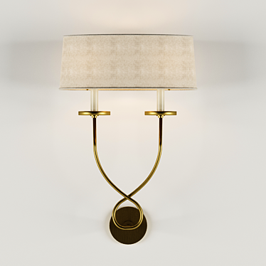 Modern Twist Double Sconce 3D model image 1 