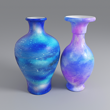 Hand-painted Ceramic Vase 3D model image 1 