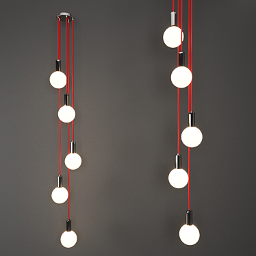 Rhea LED Multi Pendant Light - Elegant and Modern 3D model image 1 