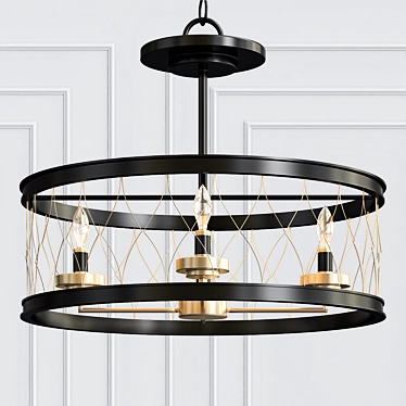 Crisscross Pendant Chandelier 3D model image 1 