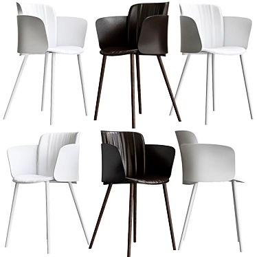 Contemporary PAPER Chair by Desalto 3D model image 1 