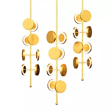 Royale Gold Chandelier: Elegant Illumination 3D model image 1 