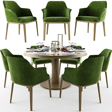 Sophie Dining Chair: Elegant, Comfortable, and Ready-to-Use 3D model image 1 