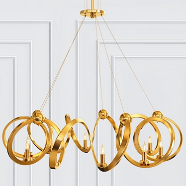 Stunning Steel Ringmaster Chandelier 3D model image 1 