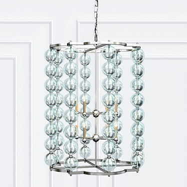 Elegant Octofoil Chandelier 3D model image 1 