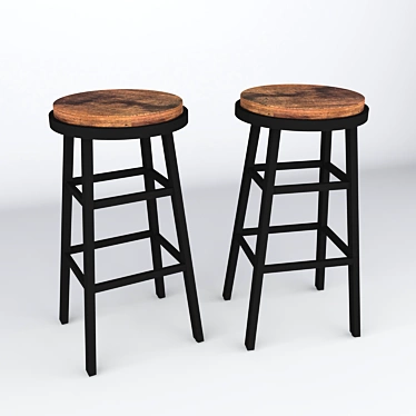 Elevate Your Space: Stylish Stool! 3D model image 1 