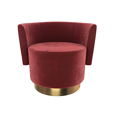 Elegant Anais Armchair by Baxter 3D model image 1 