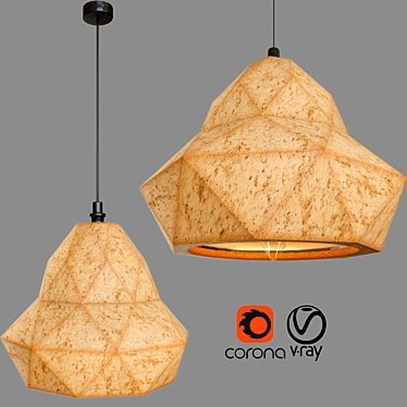 Modern Sand Concrete Lamp 3D model image 1 