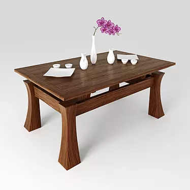 Japanese Style Table 3D model image 1 