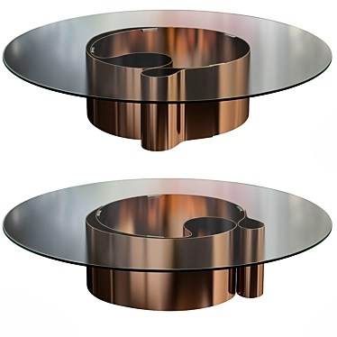 Minimalist Flou B-Wave Coffee Table 3D model image 1 