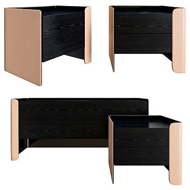 Elegant Poliform CHLOE Dresser 3D model image 1 