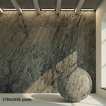 Vintage Concrete Wall Texture 3D model image 1 