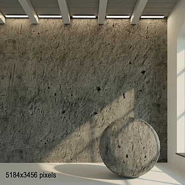 Vintage Concrete Wall Texture 3D model image 1 