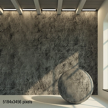 Vintage Concrete Wall. Old & Rough 3D model image 1 