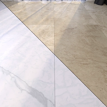 Luxury Marble Floor Set - Vray Material 3D model image 1 